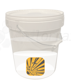 Seau d'extinction chaux vive